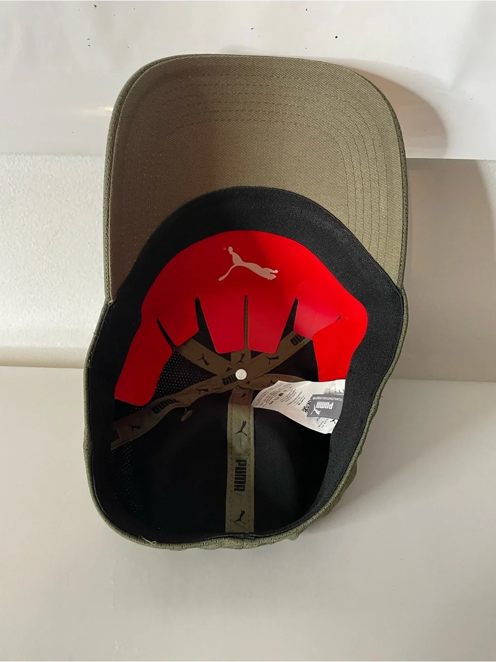 PUMA Olive Green Baseball Cap with Black Logo